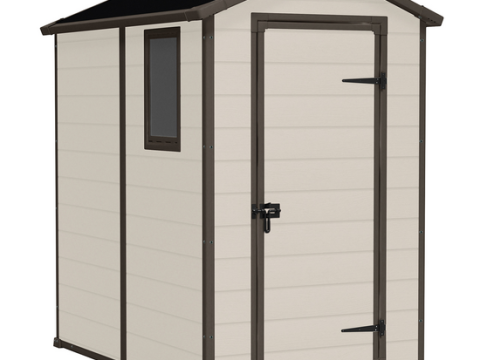 Keter Manor beige – Caseta de jardín – Con ventana lateral – 130x192x198 cm