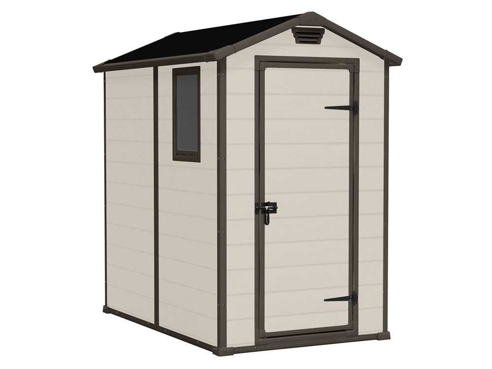 Keter Manor beige – Caseta de jardín – Con ventana lateral – 130x192x198 cm - Imagen 3