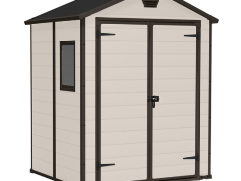Keter Manor beige – Caseta de jardín – Con ventana lateral – 185x152x226 cm