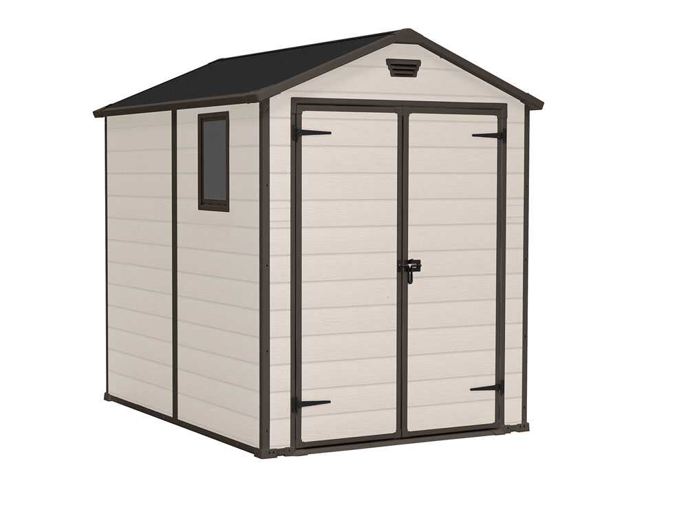 Keter Manor beige – Caseta de jardín – Con ventana lateral – 185x236x227 cm - Imagen 3