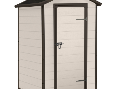 Keter Manor beige – Caseta para herramientas de jardín – 129x103x196 cm