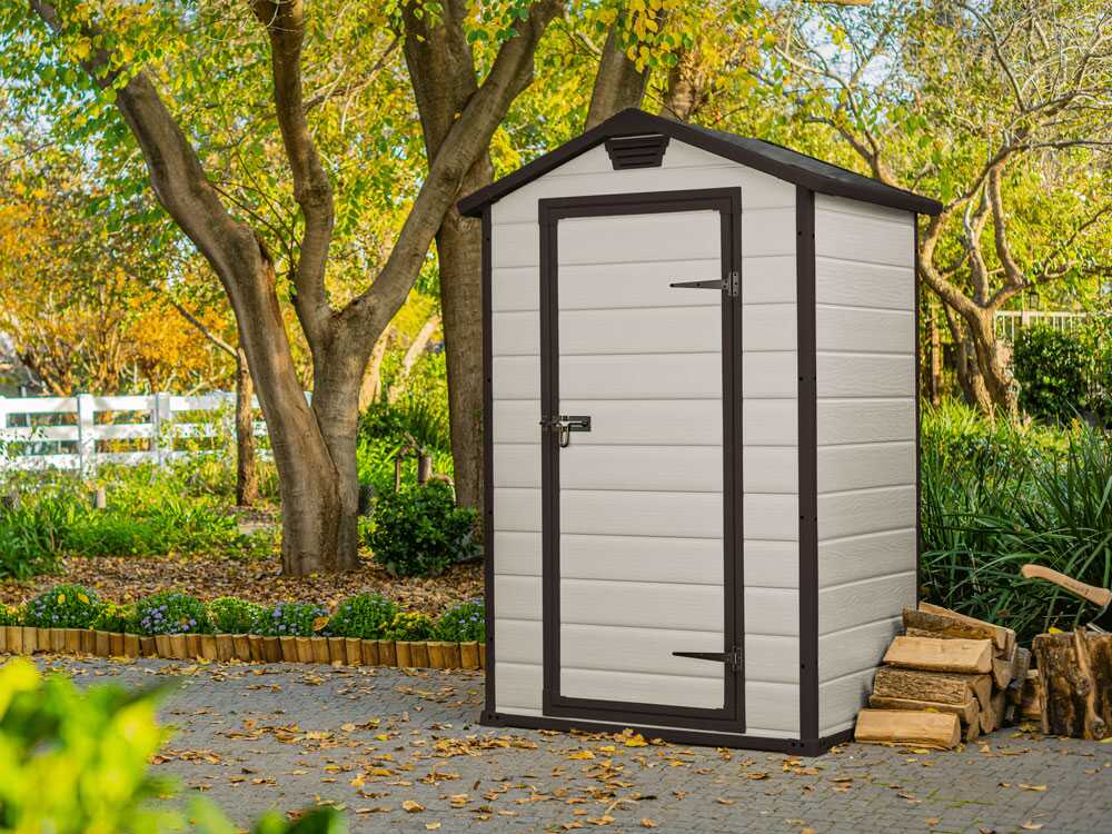 Keter Manor beige – Caseta para herramientas de jardín – 129x103x196 cm - Imagen 5