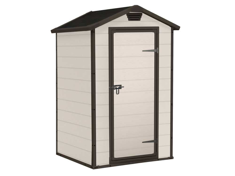 Keter Manor beige – Caseta para herramientas de jardín – 129x103x196 cm - Imagen 3