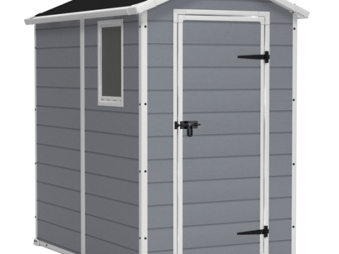 Keter Manor gris – Caseta de jardín – Con ventana lateral – 130x192x198 cm