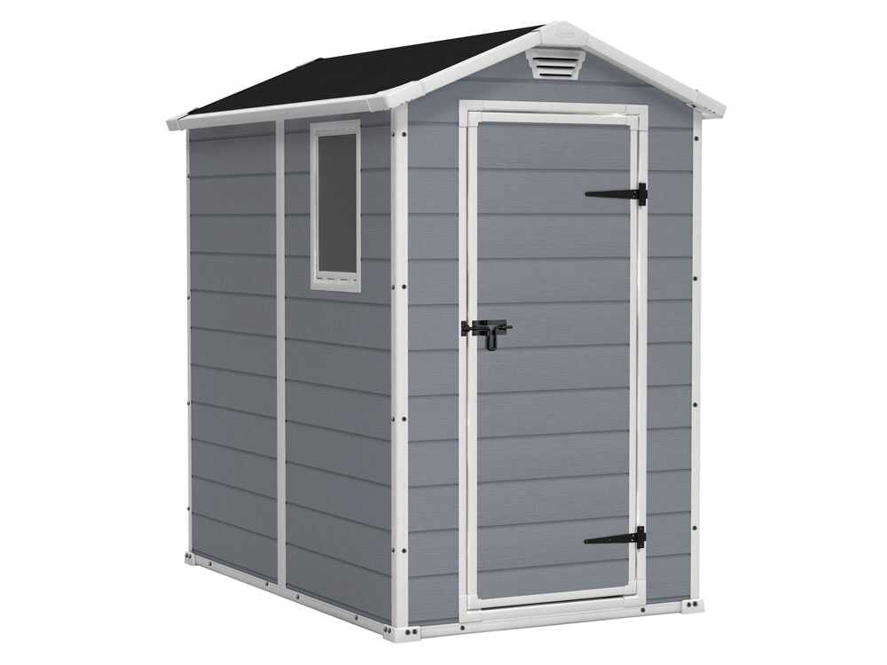 Keter Manor gris – Caseta de jardín – Con ventana lateral – 130x192x198 cm - Imagen 3