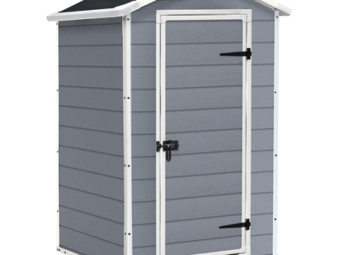 Keter Manor gris – Caseta de jardín para herramientas – 129x103x196 cm