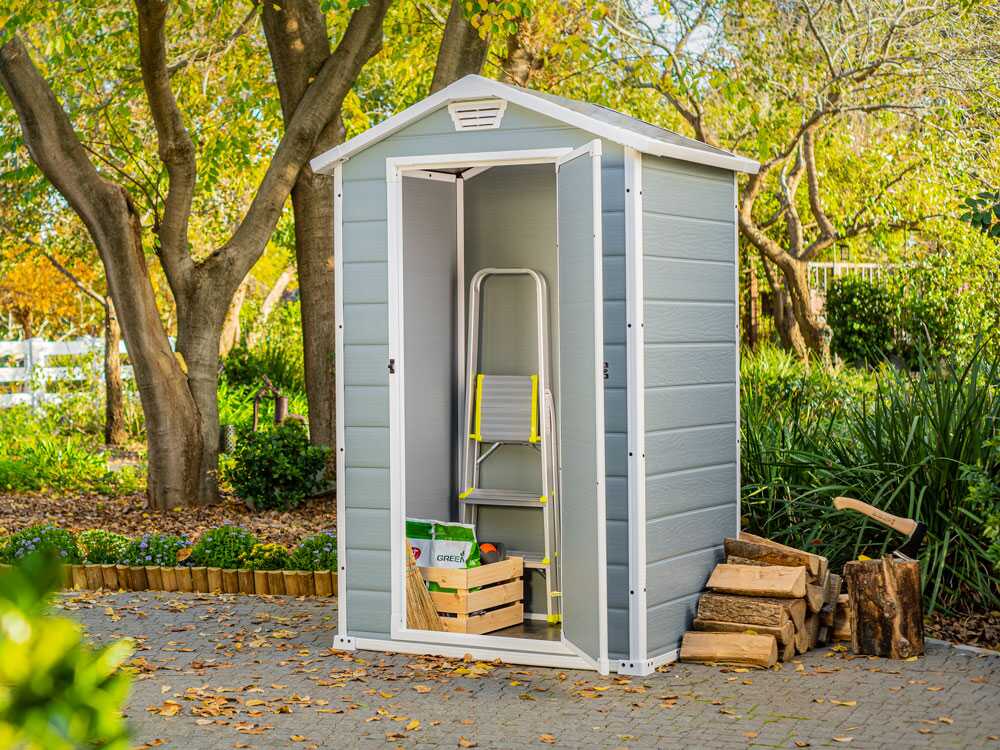 Keter Manor gris – Caseta de jardín para herramientas – 129x103x196 cm - Imagen 4