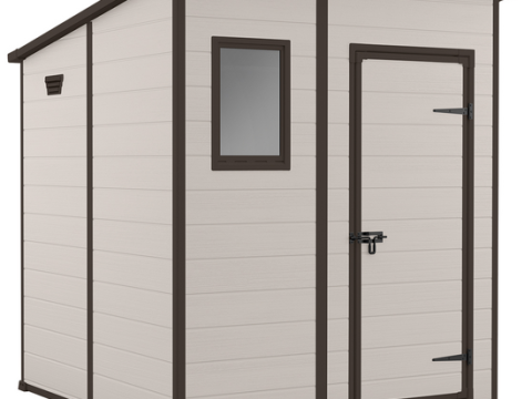 Keter Manor Pent – Caseta de jardín – Con ventana frontal – 183.5x185x200 cm