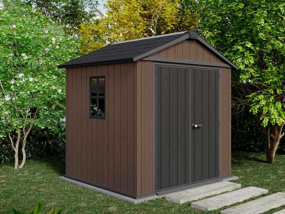 Keter Newton plus 757/775 – Caseta de jardín – Con ventanas – 230 x 223,8 x 246 cm - Imagen 2