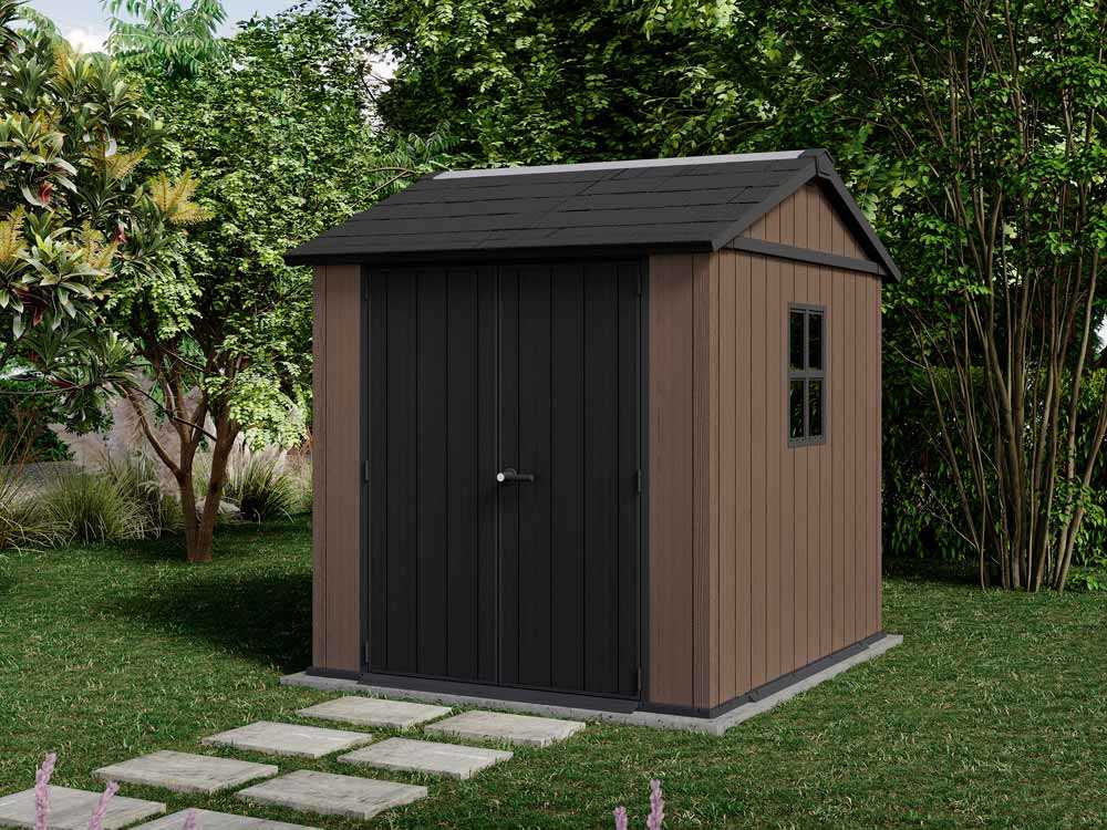 Keter Newton plus 757/775 – Caseta de jardín – Con ventanas – 230 x 223,8 x 246 cm - Imagen 3