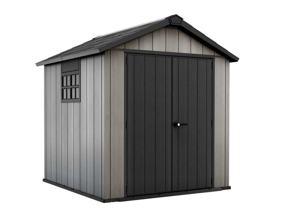 Keter Oakland 757 – Caseta de jardín – Con puerta de doble hoja y ventana -229×223.5×242 cm - Imagen 3