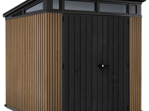 Keter Signature Venetian 7×7 – Caseta de jardín – Con puerta de doble hoja – 214x218x226 cm