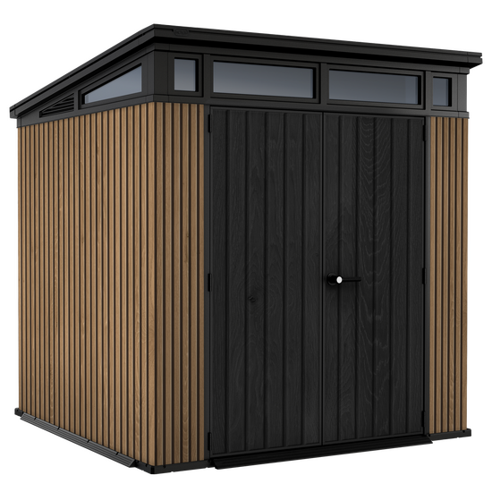 Keter Signature Venetian 7×7 – Caseta de jardín – Con puerta de doble hoja – 214x218x226 cm