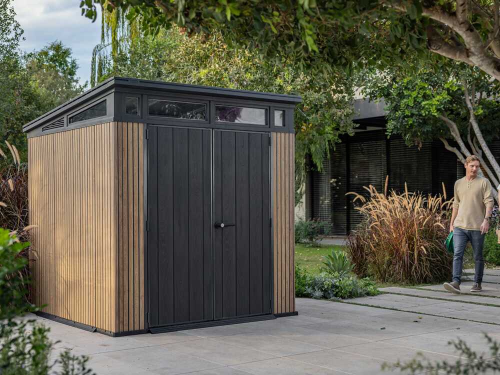 Keter Signature Venetian 7×7 – Caseta de jardín – Con puerta de doble hoja – 214x218x226 cm - Imagen 5