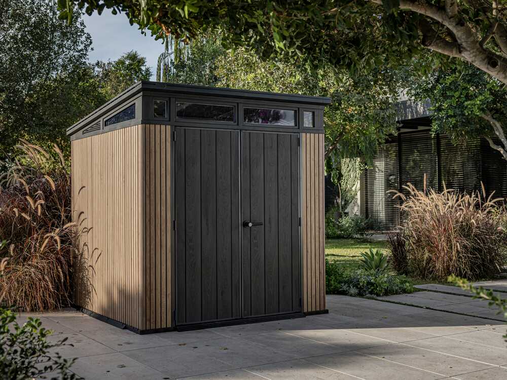 Keter Signature Venetian 7×7 – Caseta de jardín – Con puerta de doble hoja – 214x218x226 cm - Imagen 4