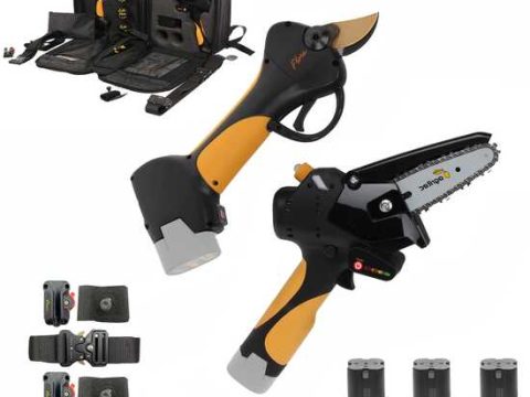 Kit podadora manual a batería Flora PCP100A + Tijera de podar eléctrica Agritec Flora PC32