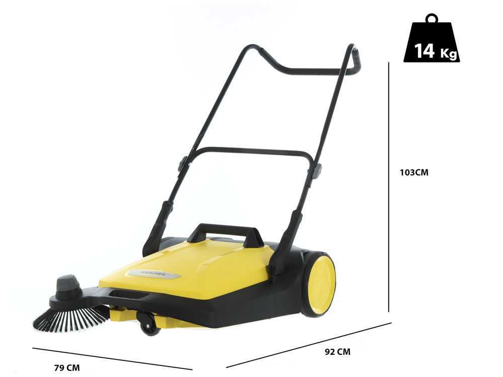 Kärcher S 6 – Barredora manual con recogedor – regulador de altura – compartimento de recogida 38 Lt - Imagen 2