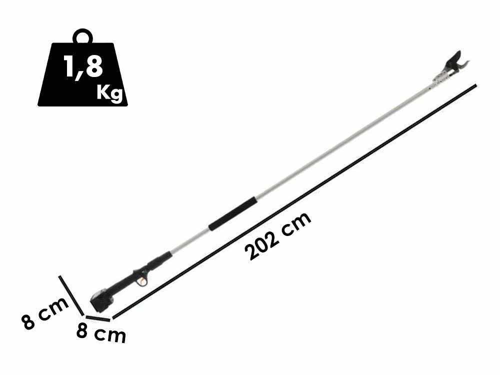 KV201 – Tijera de podar eléctrica con pértiga – SIN BATERÍA NI CARGADOR - Imagen 2