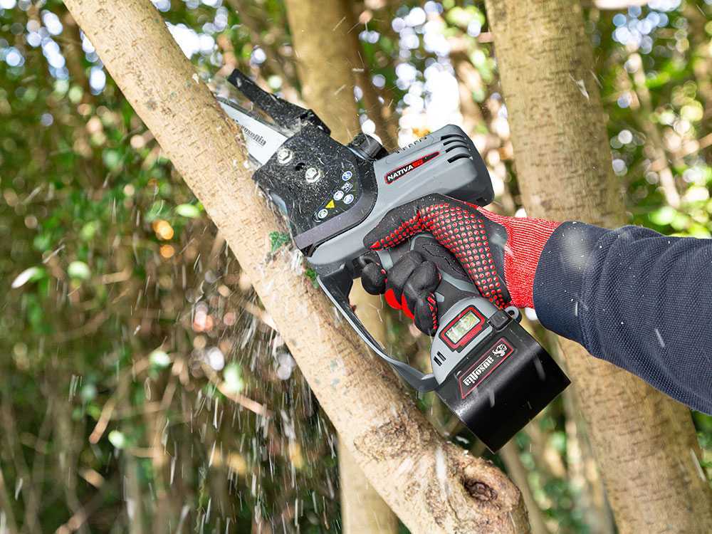 Podadora manual eléctrica a batería Ausonia Nativa Saw – 3 Baterías de 24V 2.5Ah – Capacidad de corte 100mm - Imagen 3