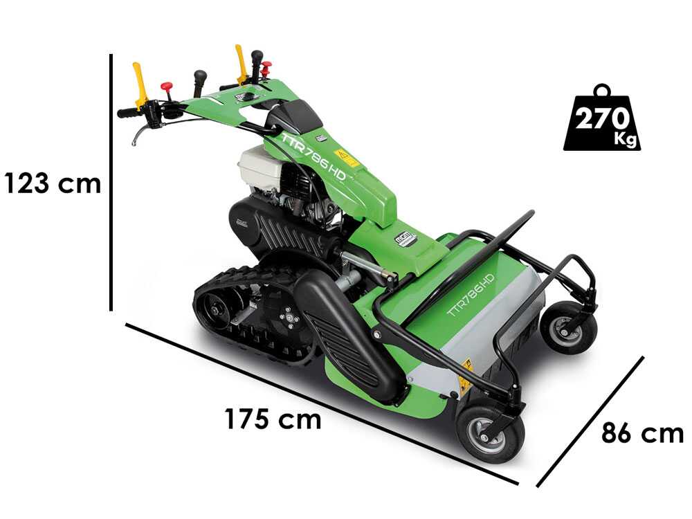 Lampacrescia MGM TTR786HD – Desbrozadora de cuchillas – Sobre orugas – Honda GX270 - Imagen 2