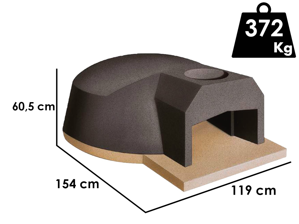 Linea VZ Amalfi – Horno de leña empotrable con cámara de 107 cm – Capacidad de cocción 5 pizzas - Imagen 2