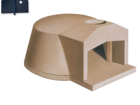 Linea VZ F1 – Horno de leña empotrable con cámara de Ø 85 cm – Capacidad de cocción 3 pizzas