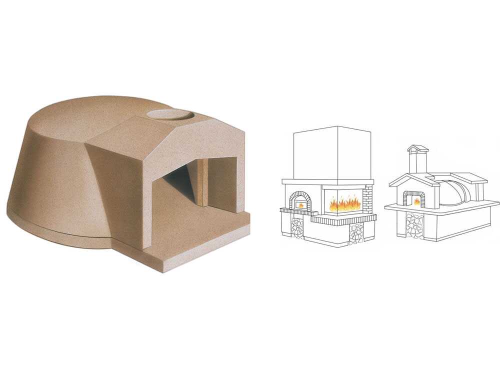 Linea VZ F1 – Horno de leña empotrable con cámara de Ø 85 cm – Capacidad de cocción 3 pizzas - Imagen 3