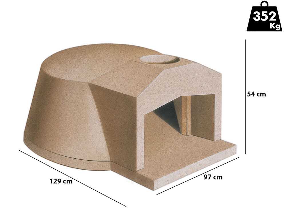 Linea VZ F1 – Horno de leña empotrable con cámara de Ø 85 cm – Capacidad de cocción 3 pizzas - Imagen 2