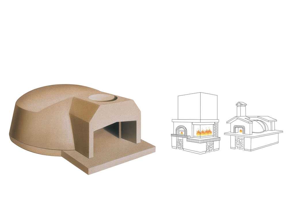 Linea VZ F2 – Horno de leña empotrable con cámara de Ø 107 cm – Capacidad de cocción 5 pizzas - Imagen 3
