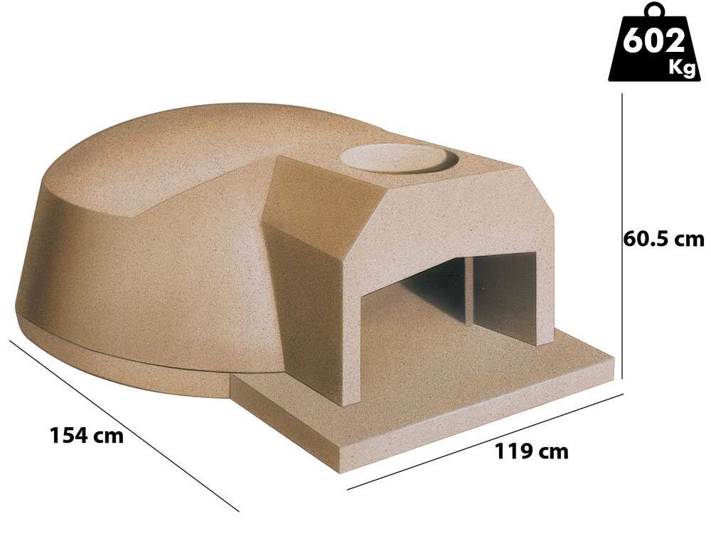 Linea VZ F2 – Horno de leña empotrable con cámara de Ø 107 cm – Capacidad de cocción 5 pizzas - Imagen 2