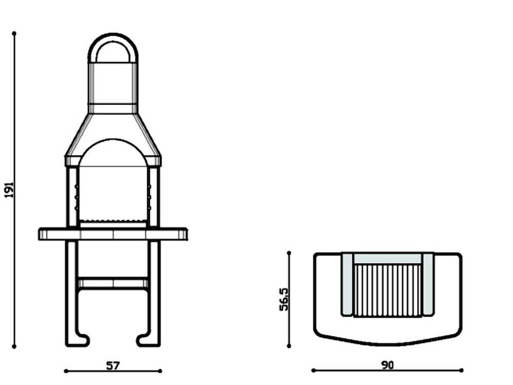 Linea VZ Grado – Barbacoa de obra de carbón - Imagen 4