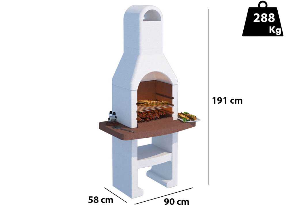 Linea VZ Grado – Barbacoa de obra de carbón - Imagen 2