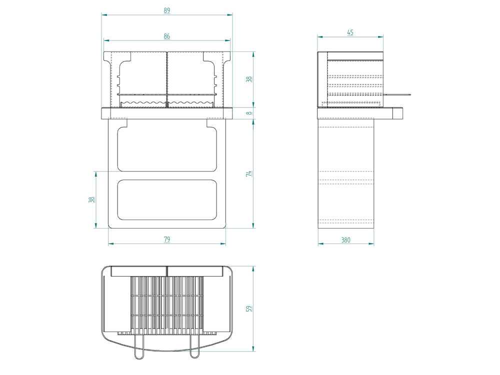 Linea VZ Ischia – Barbacoa de carbón de obra - Imagen 5
