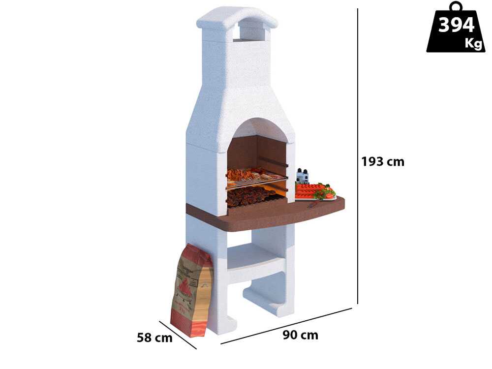 Linea VZ Mentone – Barbacoa de obra de carbón - Imagen 2
