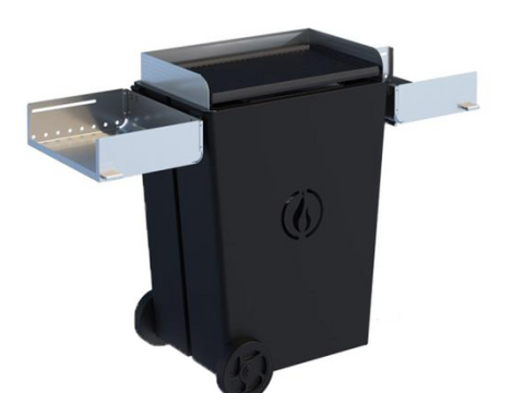 Linea VZ Party Nero (negro) – Barbacoa pirolítica de pellets con ruedas