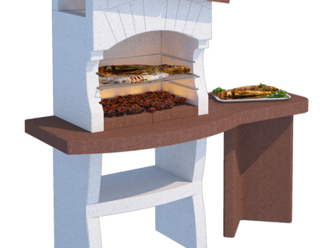 Linea VZ Portofino – Barbacoa de leña y carbón de obra