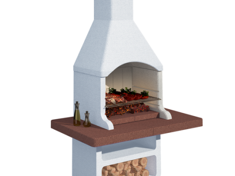 Linea VZ Portorotondo – Barbacoa de obra de leña y carbón