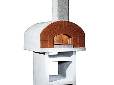 Linea VZ Pozzuoli – Horno de leña de exterior con base de cemento – con cámara de cocción 72×105 cm