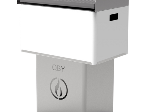 Linea VZ QBY Blanca – Barbacoa pirolítica de pellets transportable