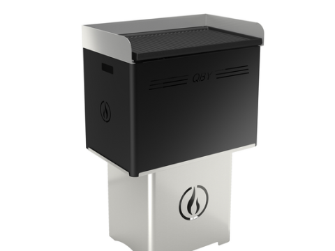 Linea VZ QBY Nero (negra) – Barbacoa pirolítica de pellets portátil