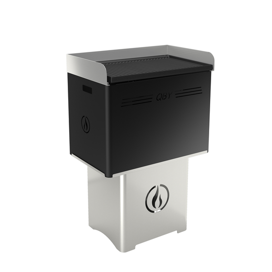 Linea VZ QBY Nero (negra) – Barbacoa pirolítica de pellets portátil