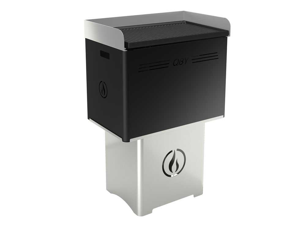 Linea VZ QBY Nero (negra) – Barbacoa pirolítica de pellets portátil - Imagen 3