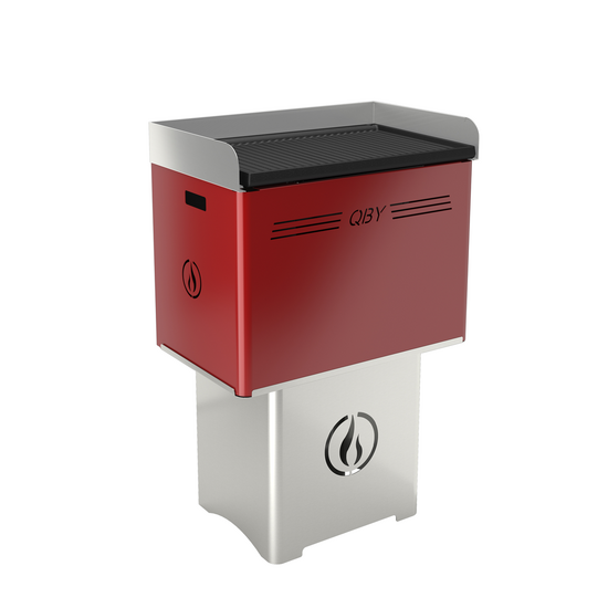 Linea VZ QBY Rosso (roja) – Barbacoa pirolítica de pellets portátil