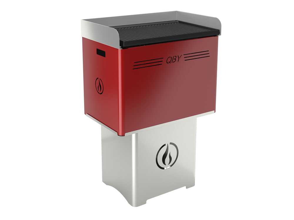 Linea VZ QBY Rosso (roja) – Barbacoa pirolítica de pellets portátil - Imagen 3
