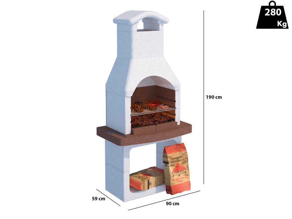 Linea VZ San Remo – Barbacoa de carbón de obra - Imagen 2