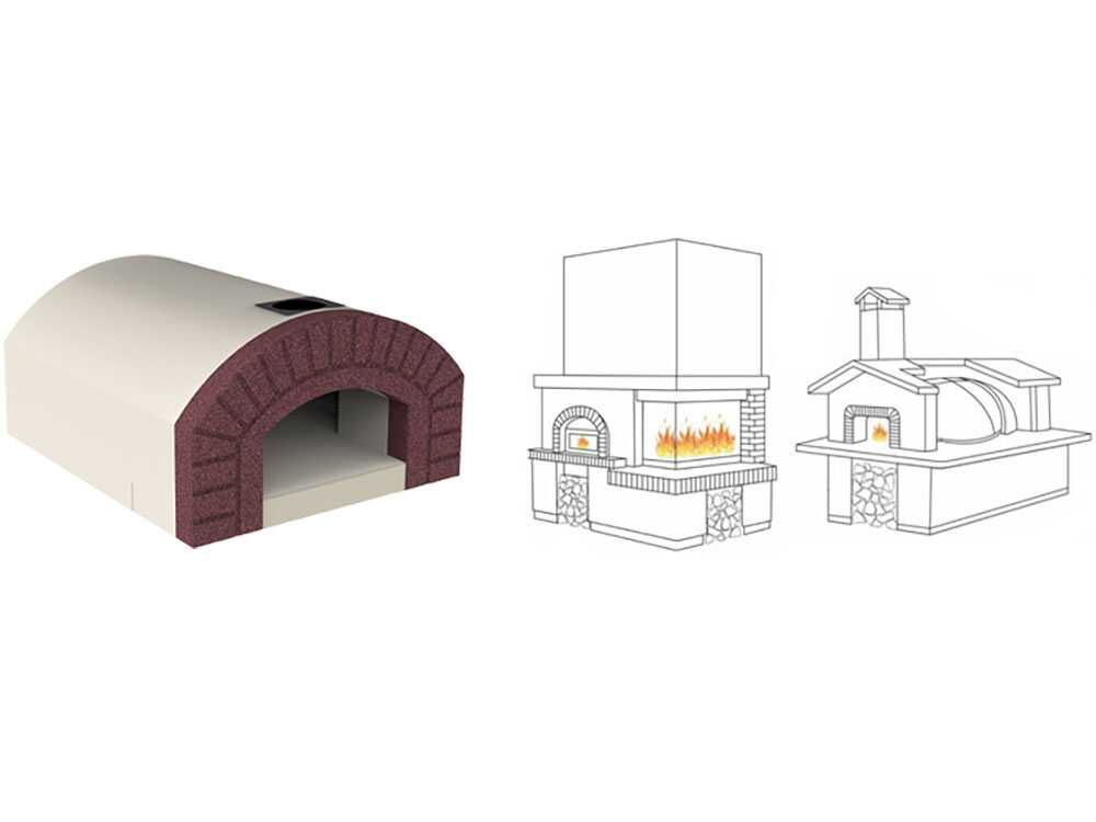 Linea VZ Sorrento – Horno de leña empotrable con superficie de cocción de 72×105 cm – Capacidad de cocción 5 pizzas - Imagen 3