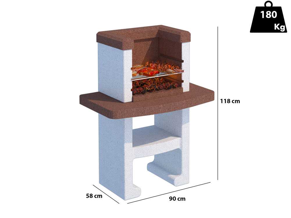 Linea VZ Toscana – Barbacoa de leña y carbón de obra - Imagen 2