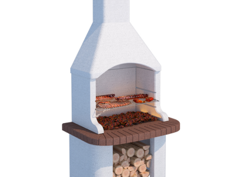 Linea VZ Tremiti – Barbacoa de obra de leña y carbón
