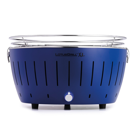 LotusGrill LG G435 U BL – Barbacoa portátil para exterior XL – Carcasa azul