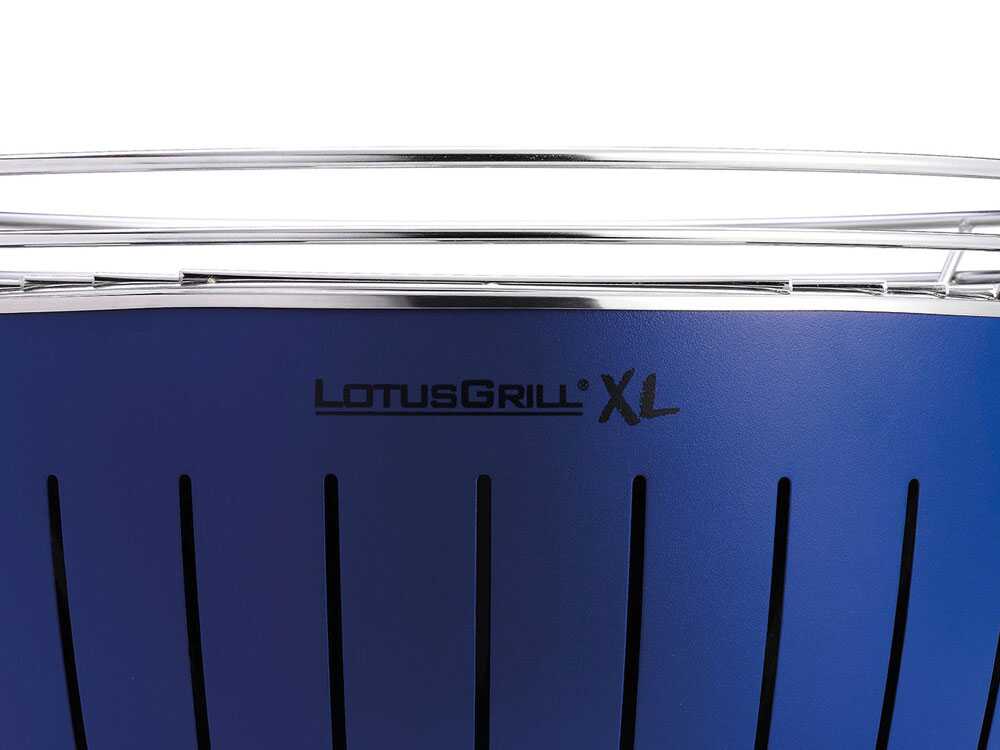 LotusGrill LG G435 U BL – Barbacoa portátil para exterior XL – Carcasa azul - Imagen 5